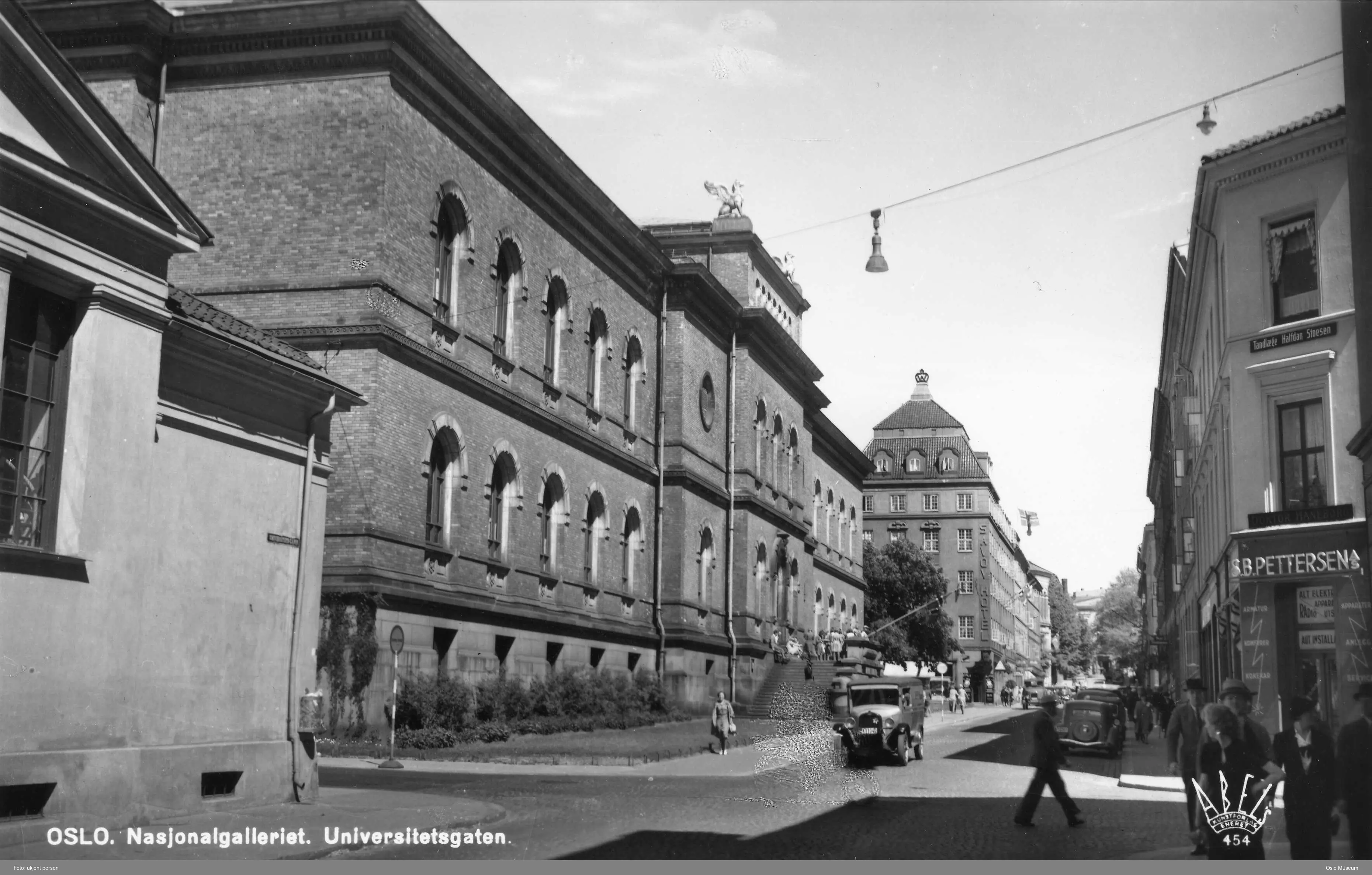 Oslo. Nasjonalgalleriet, Universitetsgaten. - Oslo Museum   Digitaltmuseum