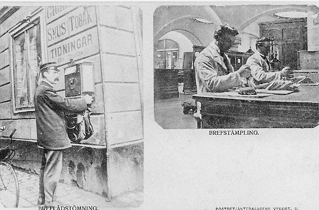 Cykelåkande brevlådtömmare 1906.