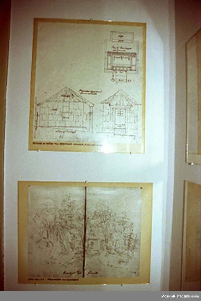 Utställning på Gunnebo slott, okänt årtal. John Halls eller Carlsbergs teckningar.
Relaterade motiv: 2006_0169 - 0197.