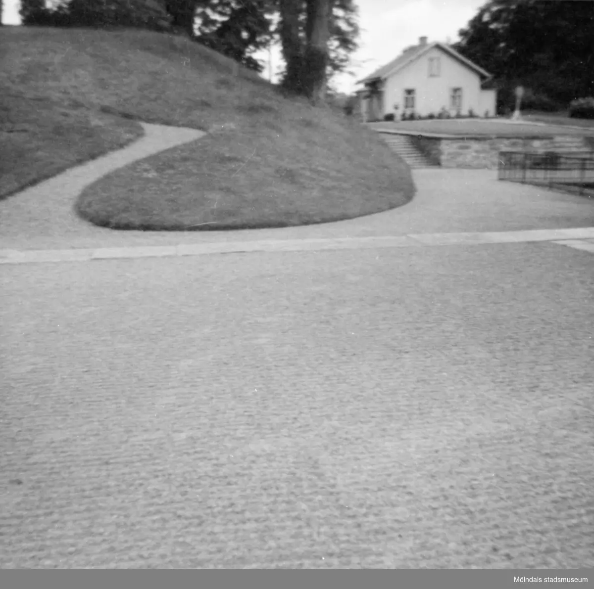 Vy mot öster över en del av parken. Gunnebo slott 1960-tal.