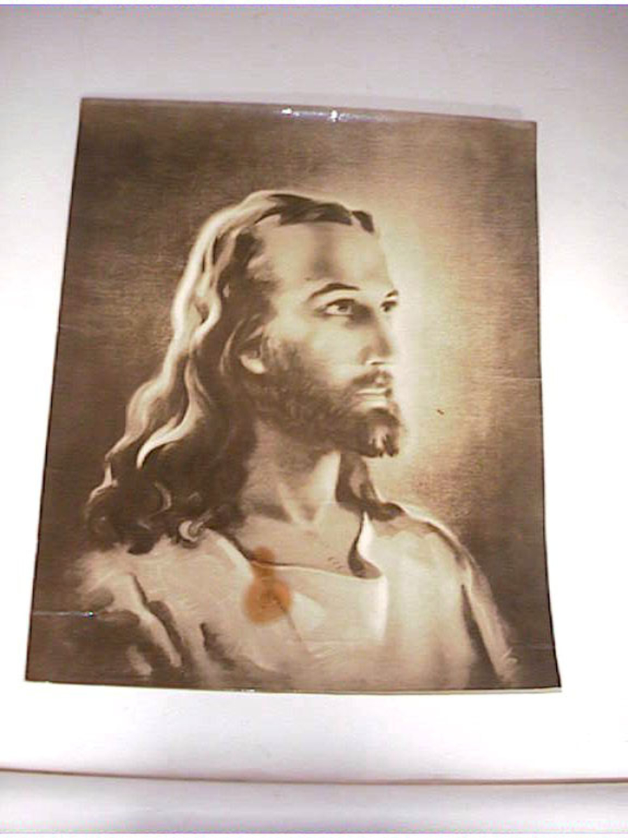 Portrett av jesus som ung mann, foto av tekining.