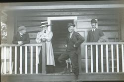 Vaktstue ved Svælgfoss, Notodden. Bj. Hansen, fru Aubert, Er