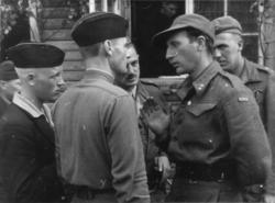 Mai-juni 1945. Fra avskjedsfesten i russerleiren i Overhalls