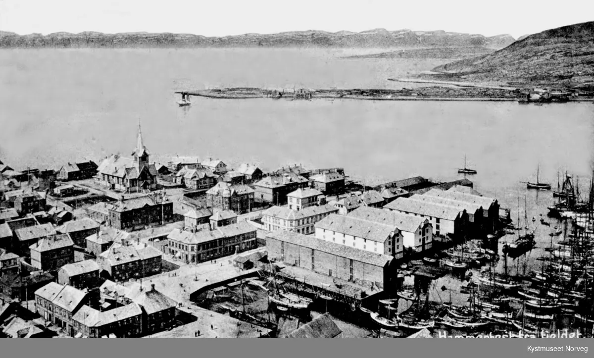 Hammerfest by, postkort