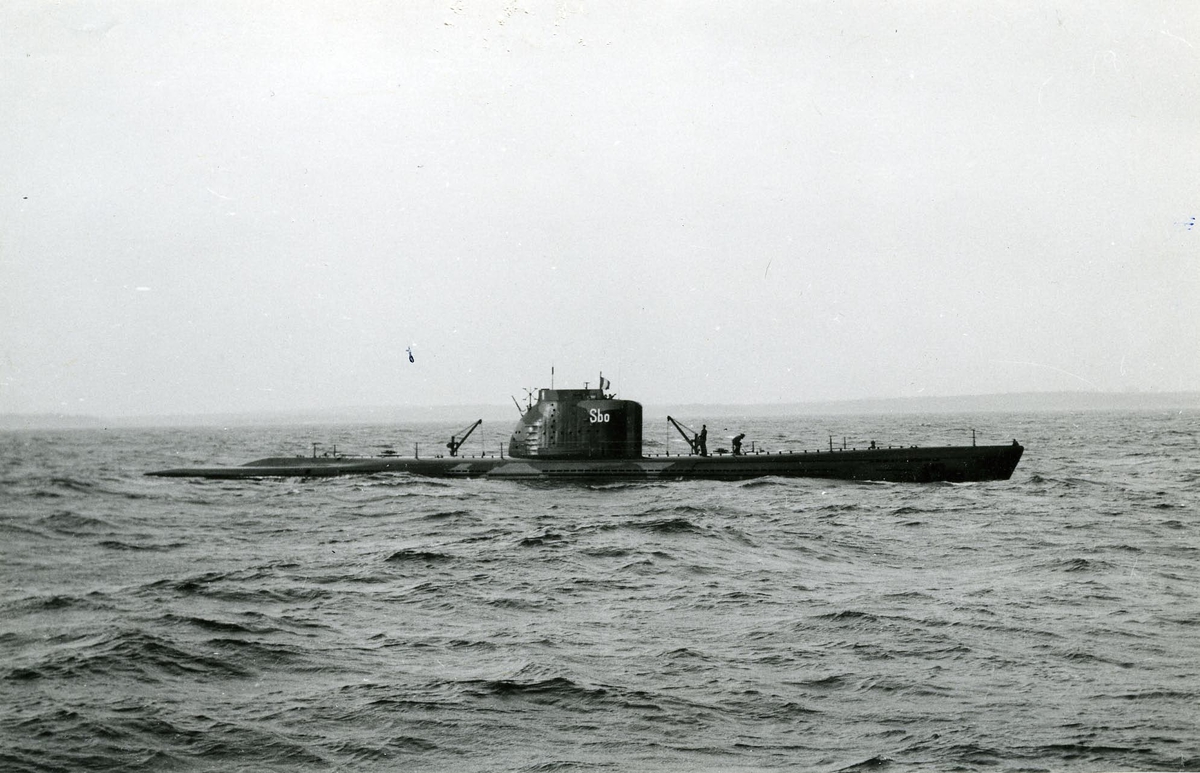 U-båten Sjöborren år 1950.