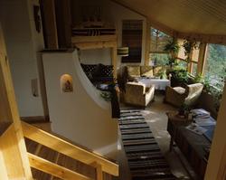 Stuedel bygget i to nivåer. Arkitekt ATEK v/Jan Lindeberg. I