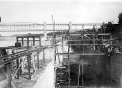 Fra utbygging av Hafslund kraftstasjon, Skjeberg, 1899.