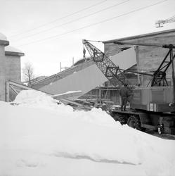 Bygging av knuseri i anlegget ved Løkken