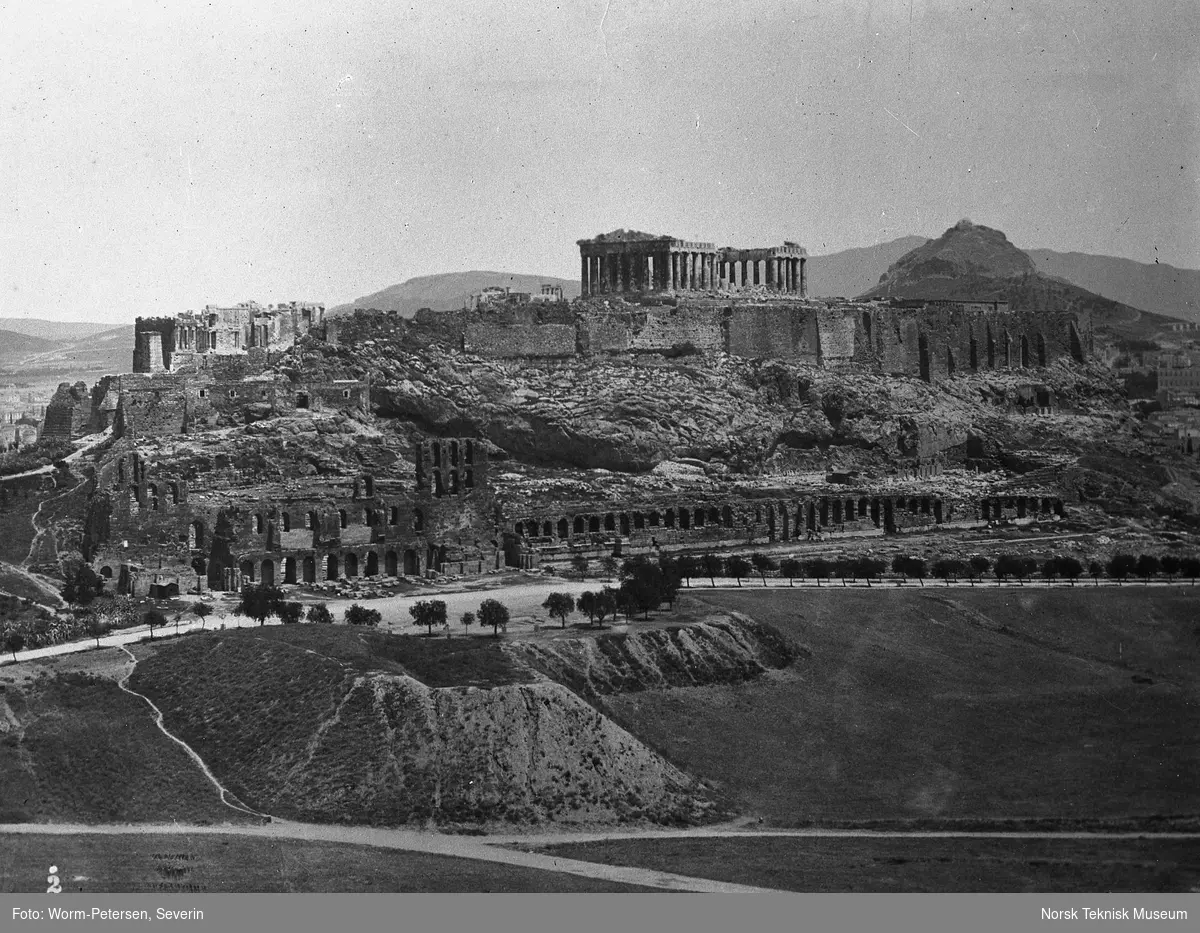 Akropolis fra sydvest, Athen