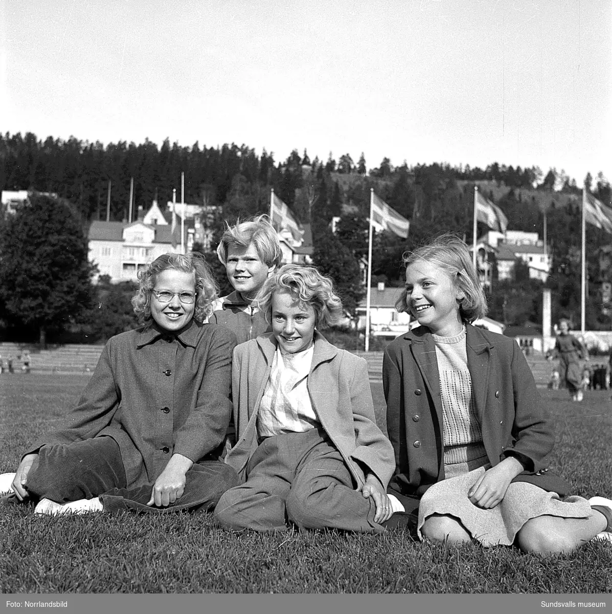 Sundsvalls folkskolors friidrottstävlingar i Idrottsparken.