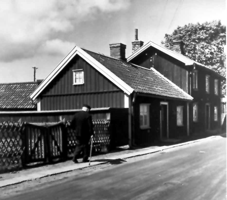 "Från Repslagaregatan". Från utställningen "Falköping i bild" 1952.
