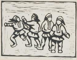 Friminutt [Linoleumstrykk på papir]