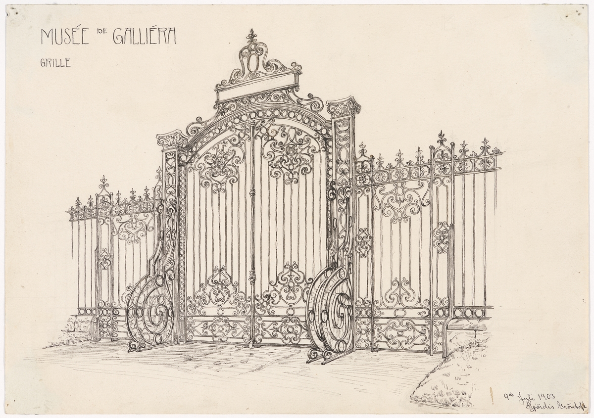 Smijernsport til Musée de Galliéra [Tegning]