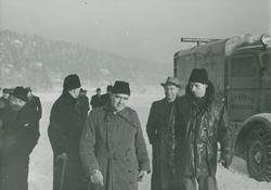 Stortingets Veikomitè på Gardermoen 1948.  Forevisning av FW