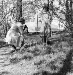 Vardens arkiv. "Anne Matti Hagen i Brekkeparken"  25.05.1954