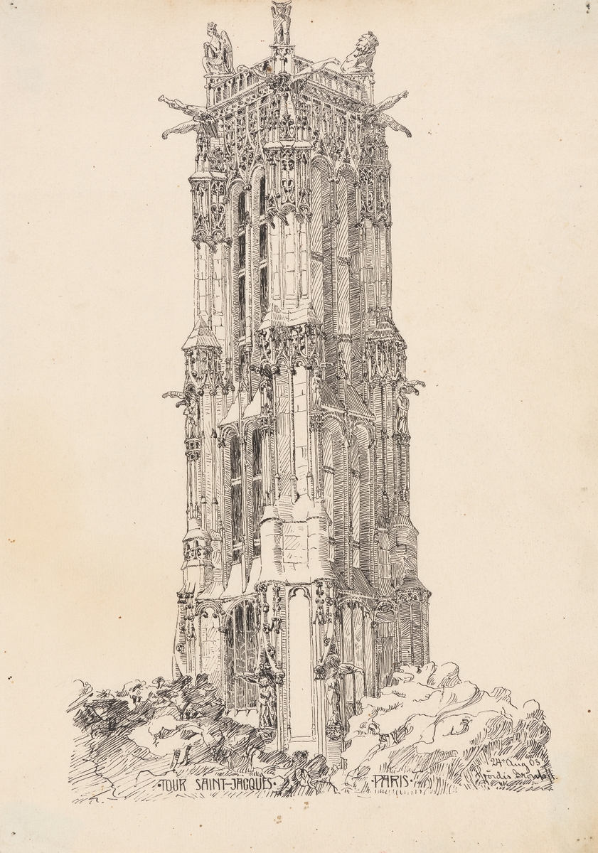 Jakobstårnet i Paris [Tegning]