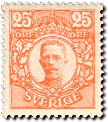 Gustaf V i medaljong