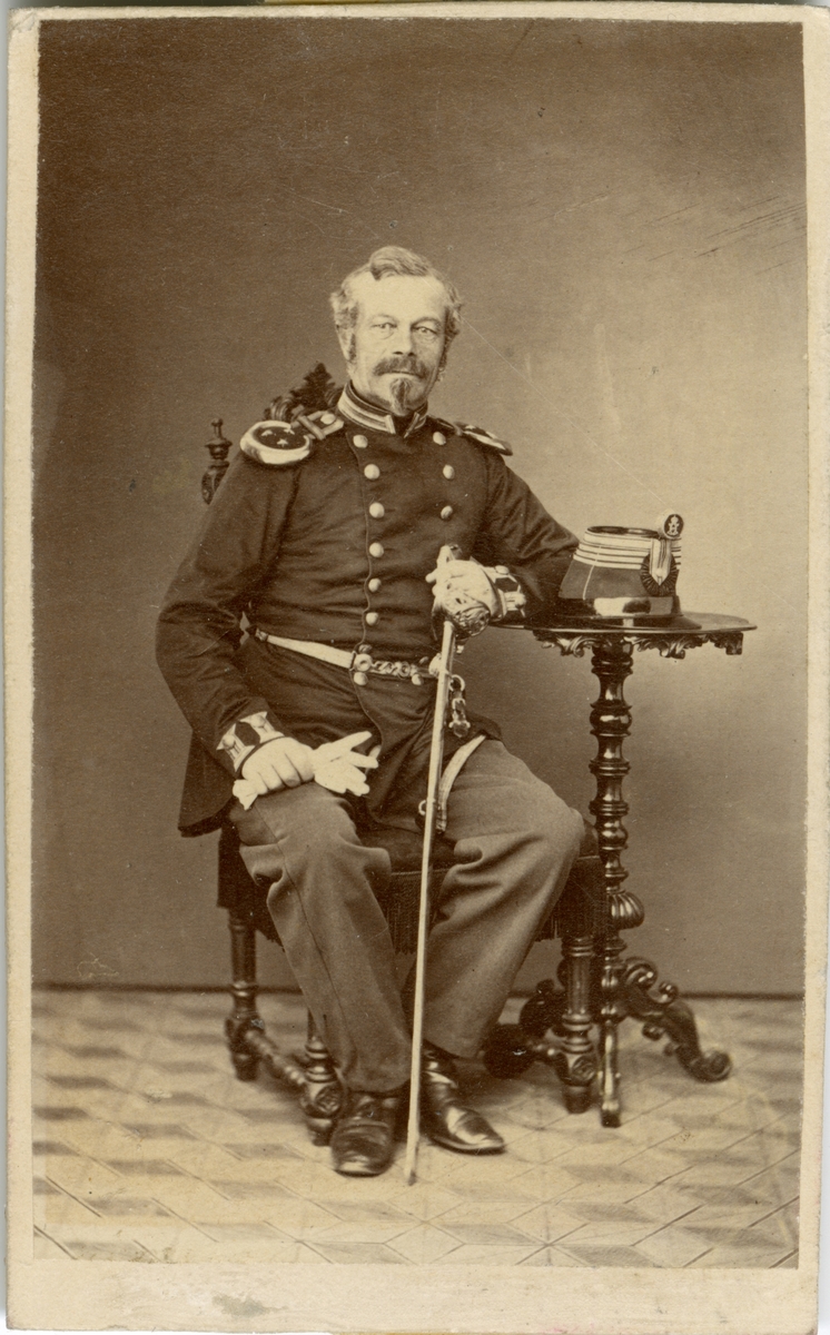 Porträtt av Anders Härdelin, kapten vid Hälsinge regemente I 14.
