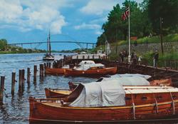 Glomma med fergestedet i Gamlebyen og fem tresnekker, fritid