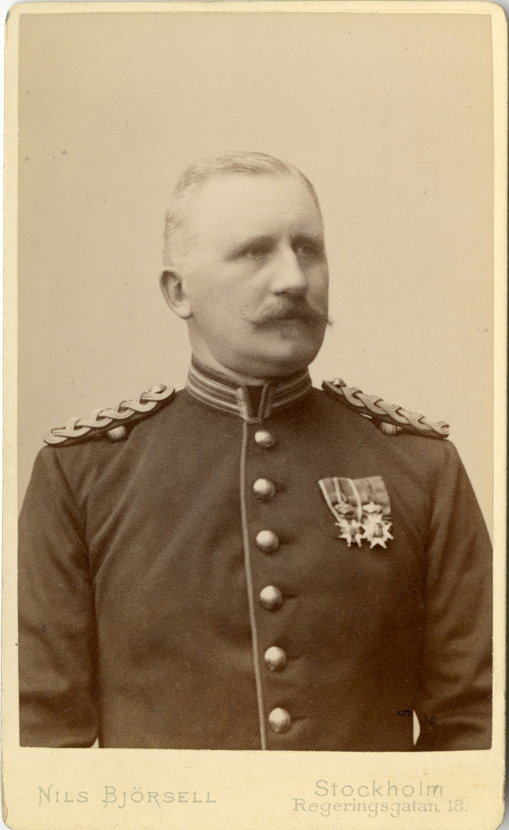 Porträtt av Charles von Oelreich, överstelöjtnant och 1. major vid Kalmar regemente I 11.