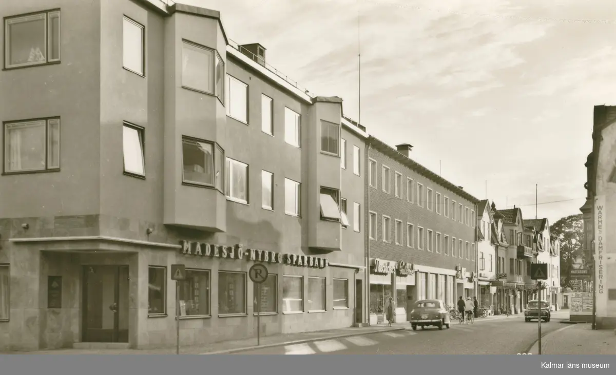 Storgatan i Nybro, 1960-tal, innan den blev gågata.