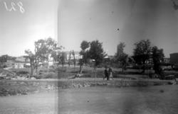 Øverparken i Kristiansund. På bildet ser vi noen av de brann