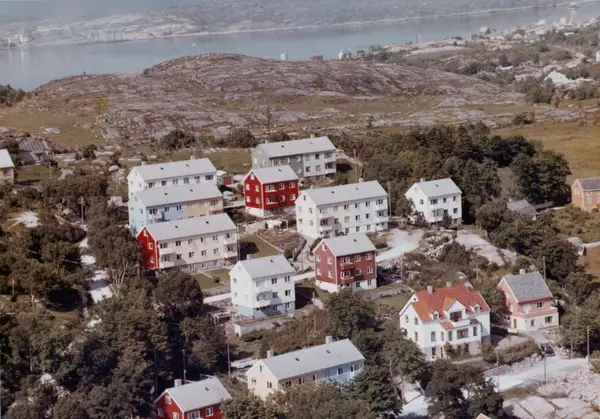 Flyfoto, Omagaten På Nordlandet I Kristiansund, Datering 11 Juli 1962 ...