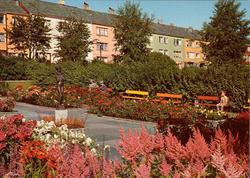 Postkort ";F-1622-3"; med motiv fra Nerparken på Kirkelandet