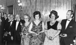 Svært trolig fra jubileumsmiddagen ved Sverdrups bokhandels 