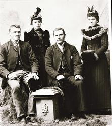 Gruppe, Emigranter fra Lekangen Tranøy, ca.1900.