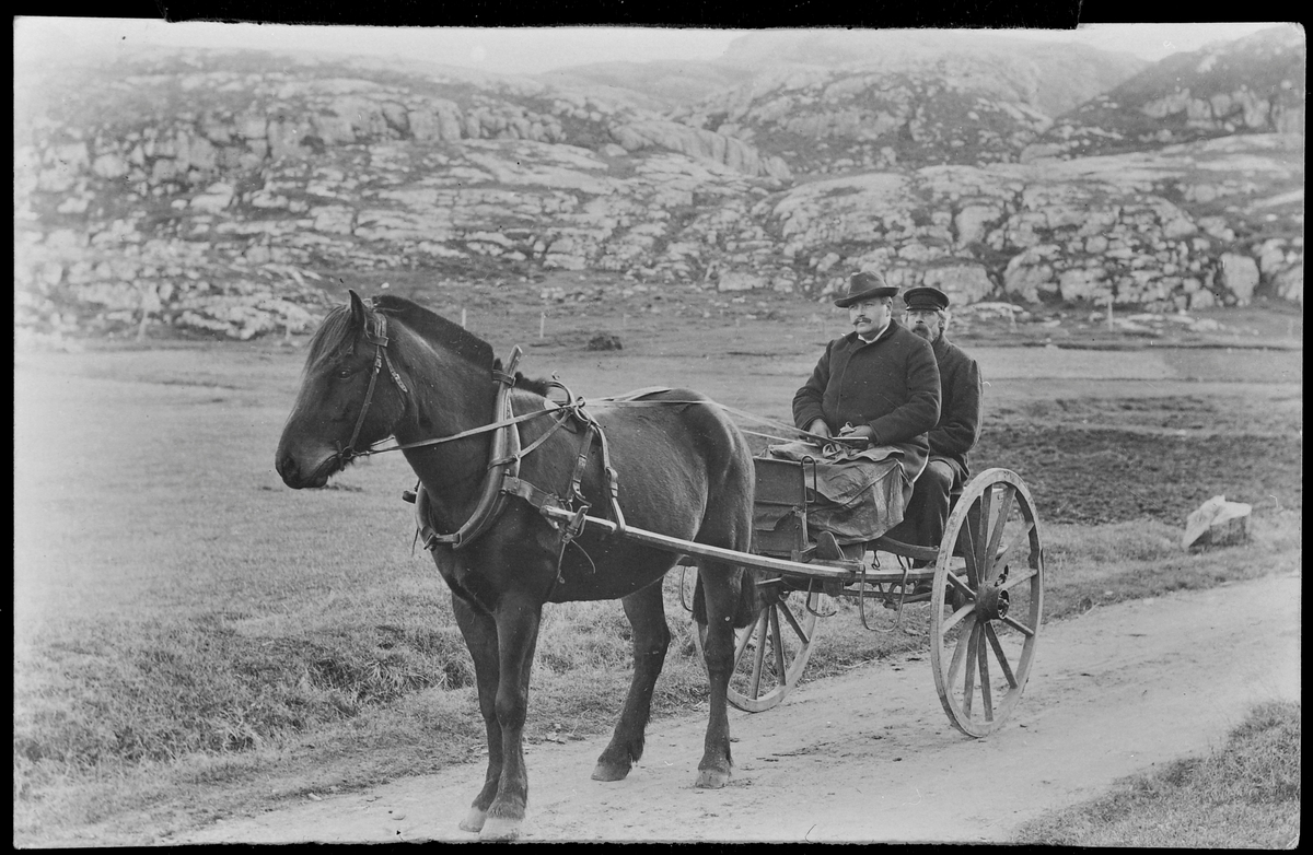 To menn på hestekjerre i Butli ca. 1907