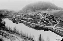 Parti fra arbeiderboliger i Skotselv
Skotselv var Eikerbygd