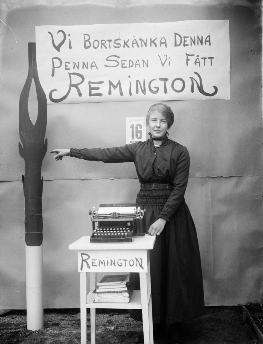Reklam för Remington skrivmaskiner