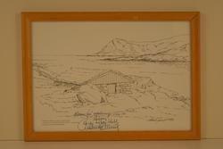 Illustasjon i glas og ramme