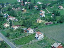 Flyfoto, Lillehammer, bebyggelse. Gudbrandsdalsvegen N.Ål