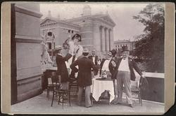 Fra Tivolis balkong mot Nationaltheatret.