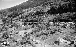 Lillehammer, Fåberg, Flyfoto, Fåberg tettsted, mot nord-øst.