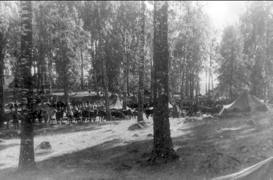 Bivack vid Gudhammar under sommarmarschen 1947.