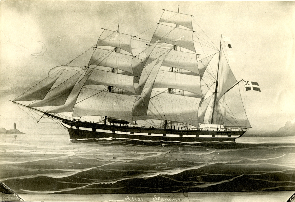 Bark 'Atlas' (ex tysk 'Marim')(b.1847/48, Gardiner, Maine, USA)
