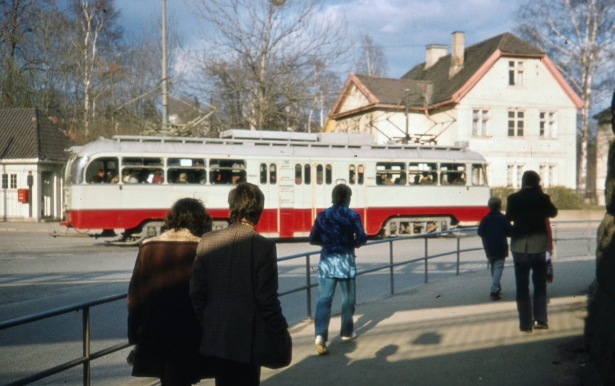Ekebergbanens sporvogn på Skøyen.
