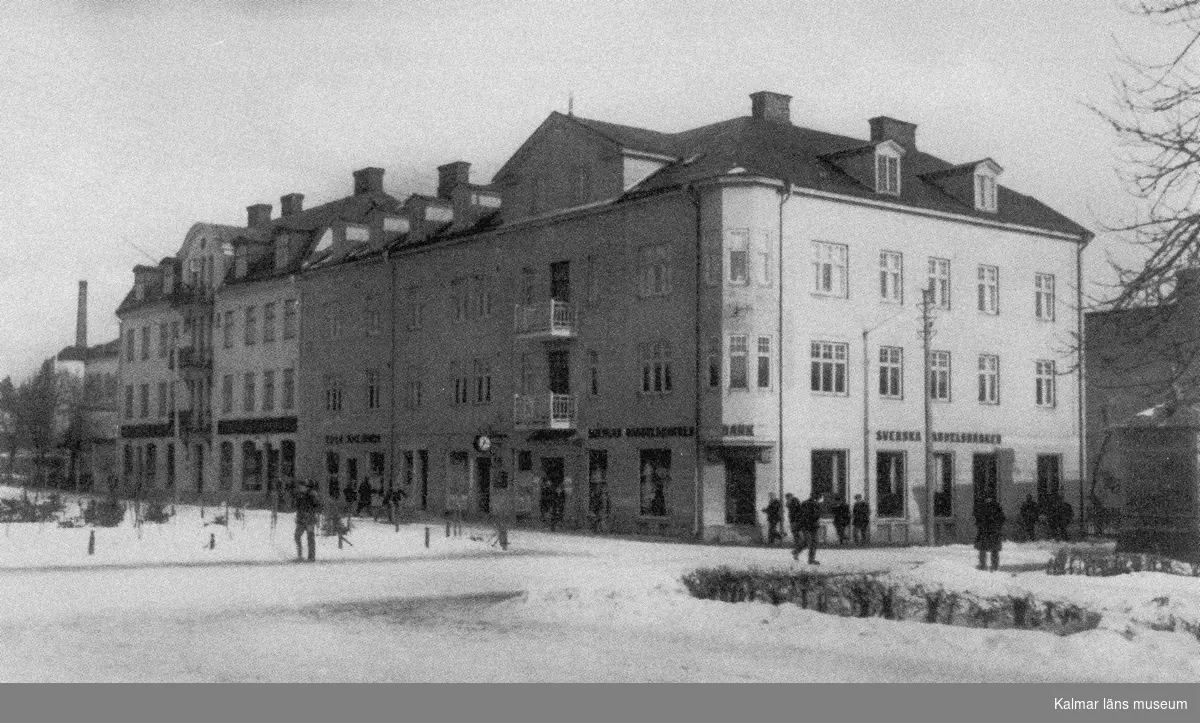 Dunderbergsgatan och Storgatan i Nybro.