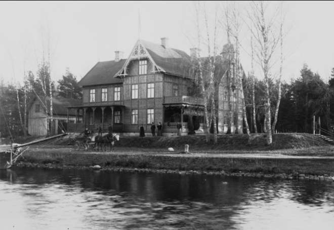 Karlsborg, Rödesund Kanalhotellet. Byggt år 1884 -85. Neg. finns. Förstoring 42 x 55 cm.