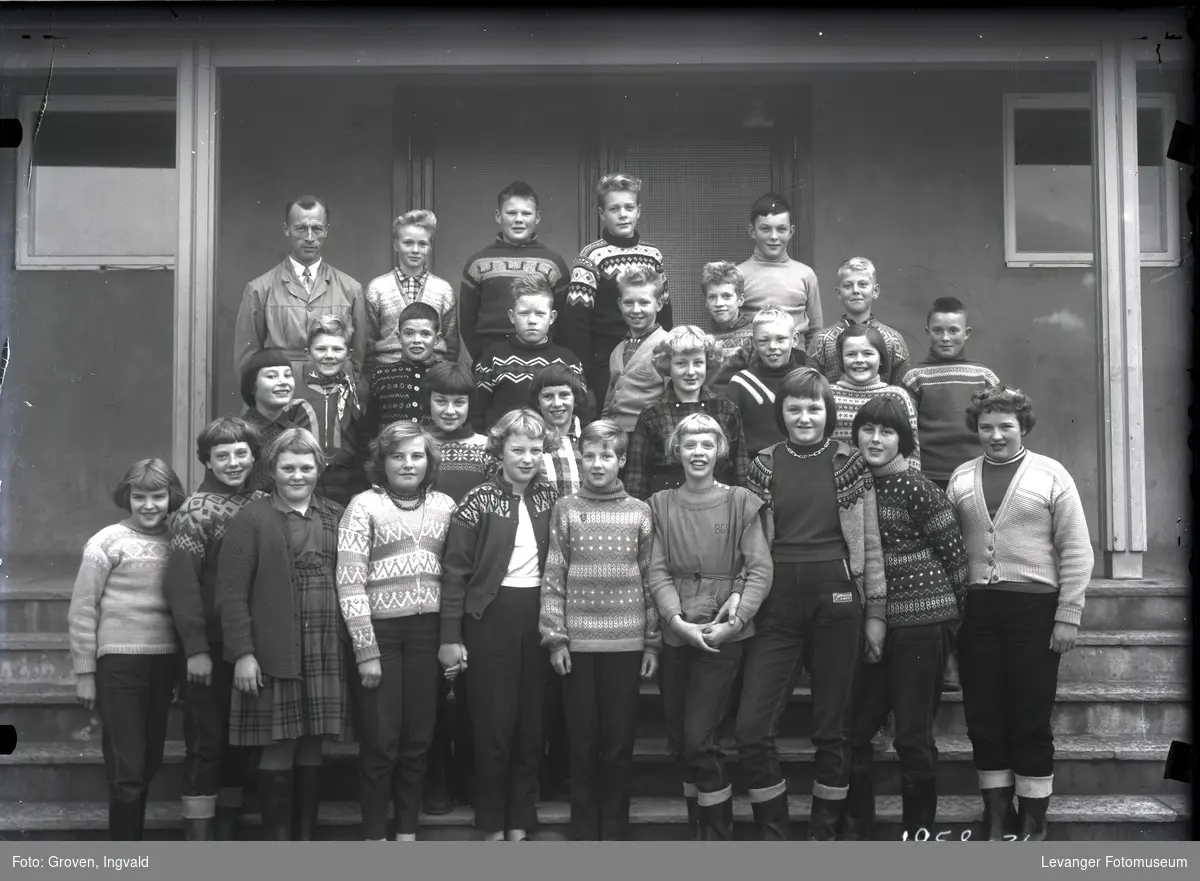 Hunn skole, Overhalla bildet tatt i 1958