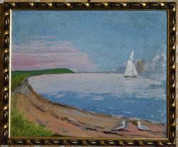 Sæby Strand [Oljemaleri]