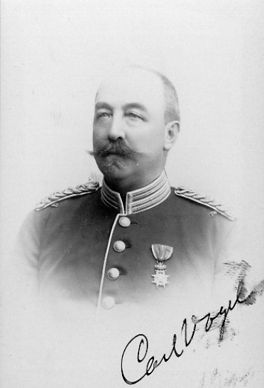 Carl Conrad Vogel, född i ? 4.6. 1845- död 12.6.1910.
 Överste och Chef för Västergötl. reg 01 och Västmanl reg 02.