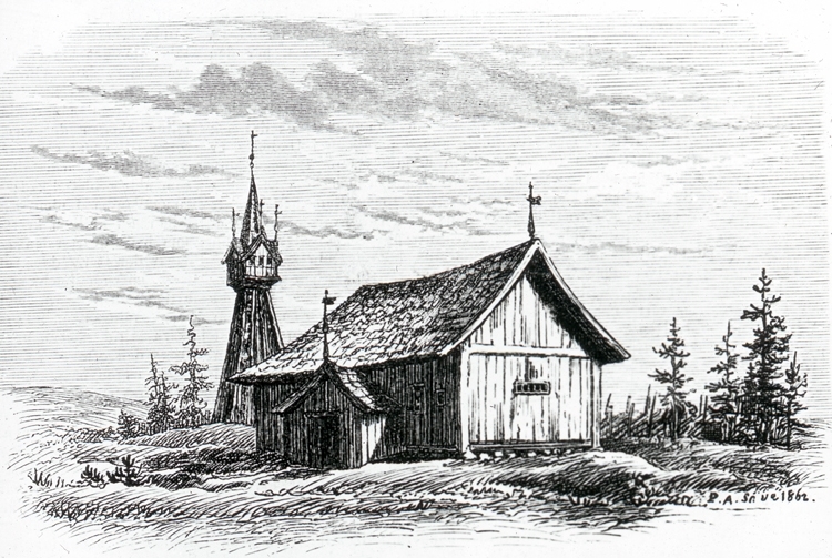 Teckning av P A Säve 1862.