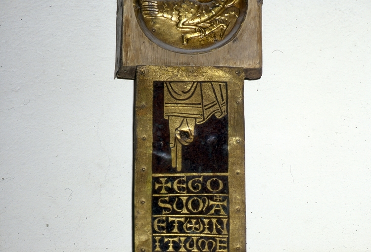 Del av krucifix till antemensalet i Broddetorps gamla kyrka.
Nu i Statens Historiska Museums samlingar.