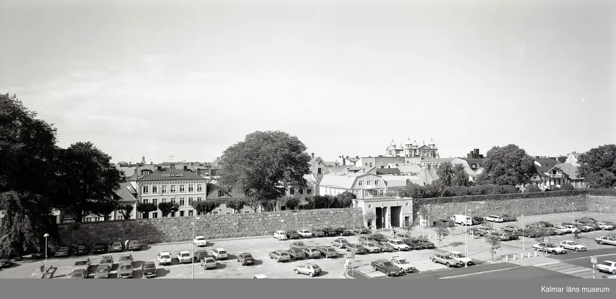 Utsikt från Baronen med Skeppsbrogatans nya sträckning och utökad parkering.