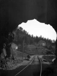 Linjeparti ved Hunsfoss tunnel