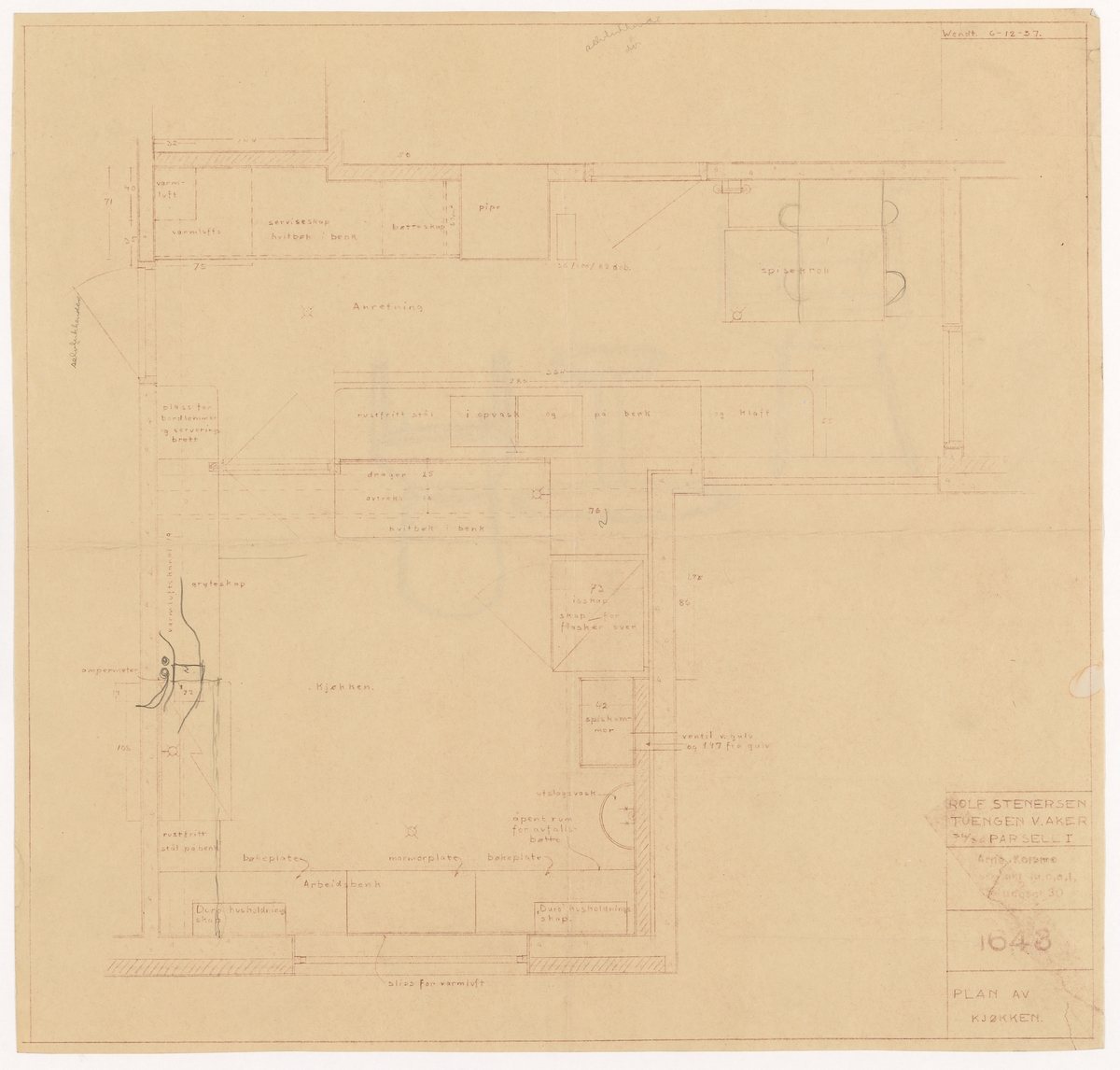 Villa Stenersen [Plantegning]